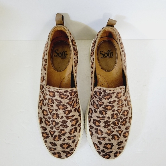 New Sofft Pavina Platform Slip-On Sneaker Textile Leopard Print ,Size 9,5 - Picture 4 of 7